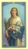 Saint Agnes Holy Card